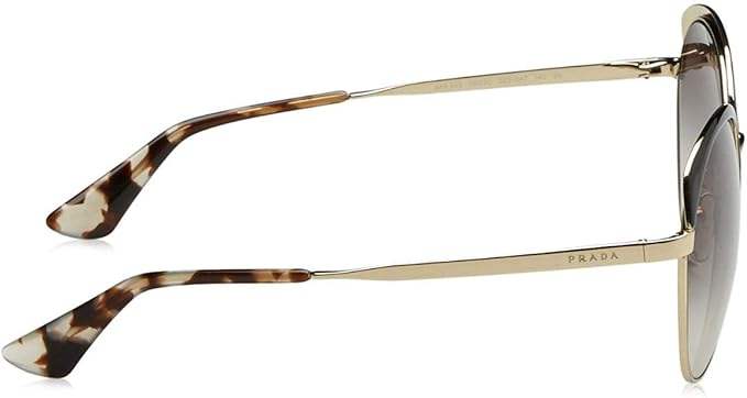 Prada SPR 54S QE3-0A7 - Black-Pale Gold-Grey Gradient by Prada for Women - 59-20-140 mm Sunglasses