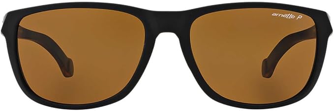 Arnette AN 4214 2314-83 Coupe Droite - Noir Mat-Marron Polarisé par Arnette pour Homme - 58-17-145 mm Lunettes de soleil