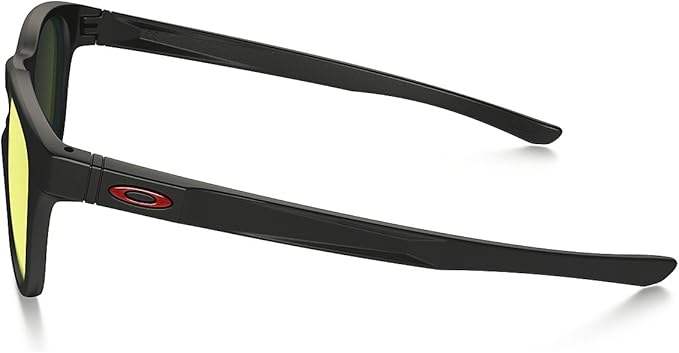 Oakley Stringer 009315-09 - Matte Black-Ruby Red Iridium by Oakley for Men - 55-16-145 mm Sunglasses