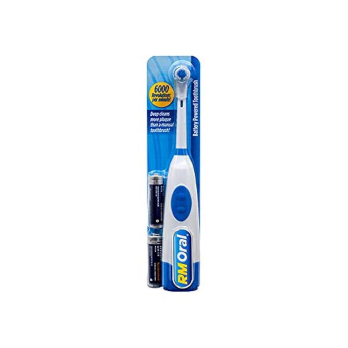 RM Oral REVCare Duo: Battery Powered Soft Bristle Toothbrush - Blue