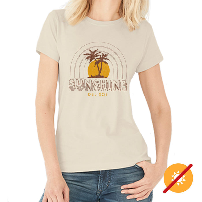 Women Crew Tee - Sunshine - Beige by DelSol for Women - 1 Pc T-Shirt (XL)