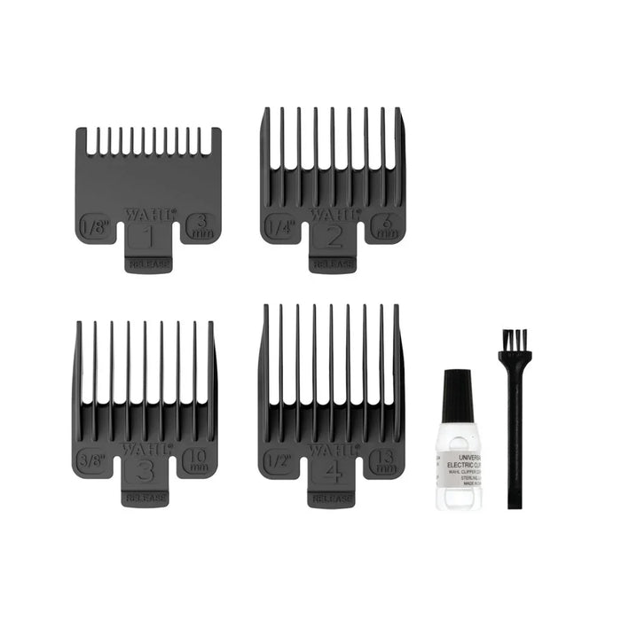 Wahl 1-4 Cutting Guide Comb Set - Black