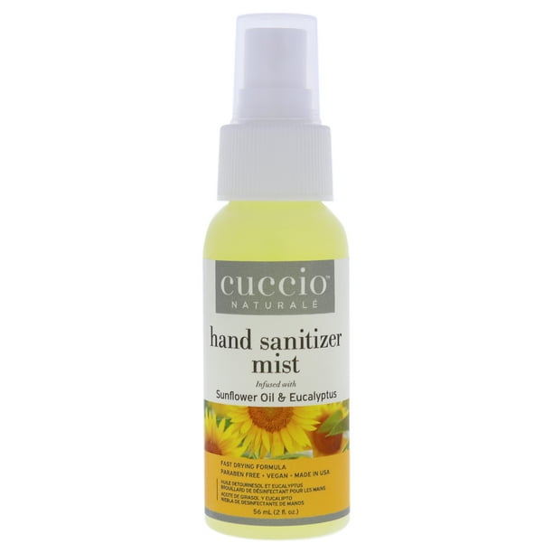 Brume désinfectante pour les mains - Huile de tournesol et eucalyptus de Cuccio Naturale pour unisexe - Désinfectant pour les mains 2 oz