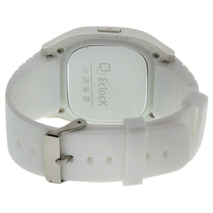 EK-C2 Montre Connectee White Silicone Strap Smart Watch by Eclock for Unisex - 1 Pc Watch