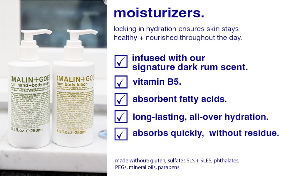 Rum Body Lotion by Malin + Goetz for Unisex - 8.5 oz Body Lotion