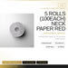 LV3 5 ROLLS (100EACH) NECK PAPER RED