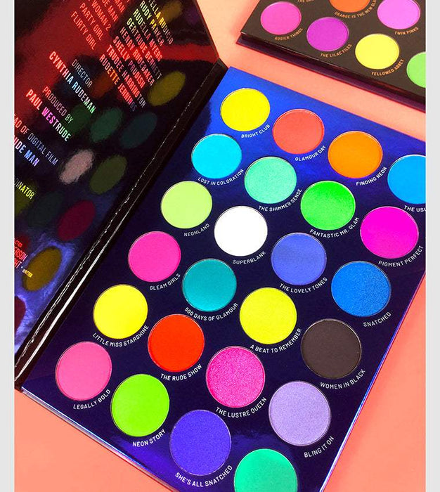 RUDE City of Neon Lights - 24 Vibrant Pigment & Eyeshadow Palette