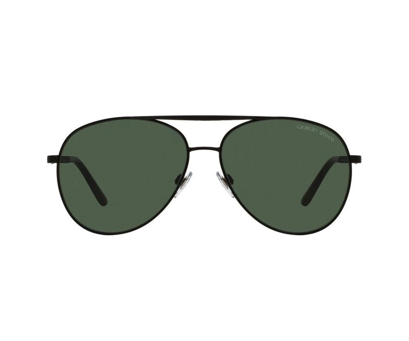 Giorgio Armani AR 6030 3001-71 - Matte Black-Green by Giorgio Armani for Men - 60-14-140 mm Sunglasses