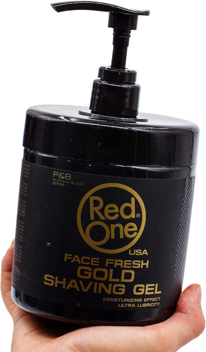 Red One Shaving Gel Gold 33.8 oz / 1000 ml Multipack