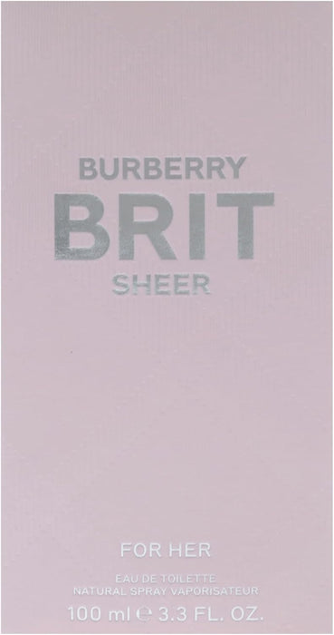 Burberry Brit Sheer by Burberry for Women - 3.3 oz EDT Spray