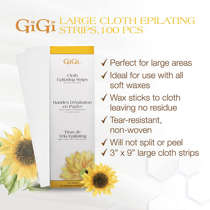 Gigi Cloth Epilating Strips Large 100 Pack