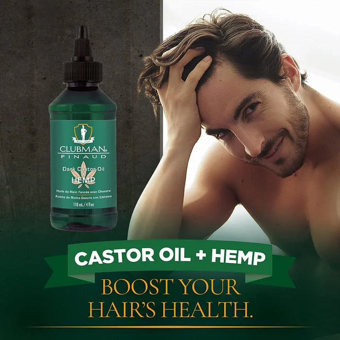 Clubman Pinaud Dark Castor Oil + Hemp, 4 fl oz