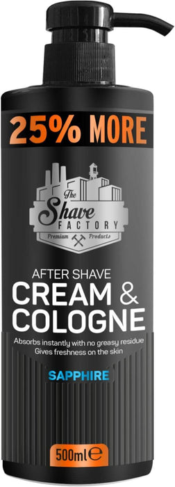 The Shave Factory After Shave Cream & Cologne 2 in 1 Sapphire 16.9 oz