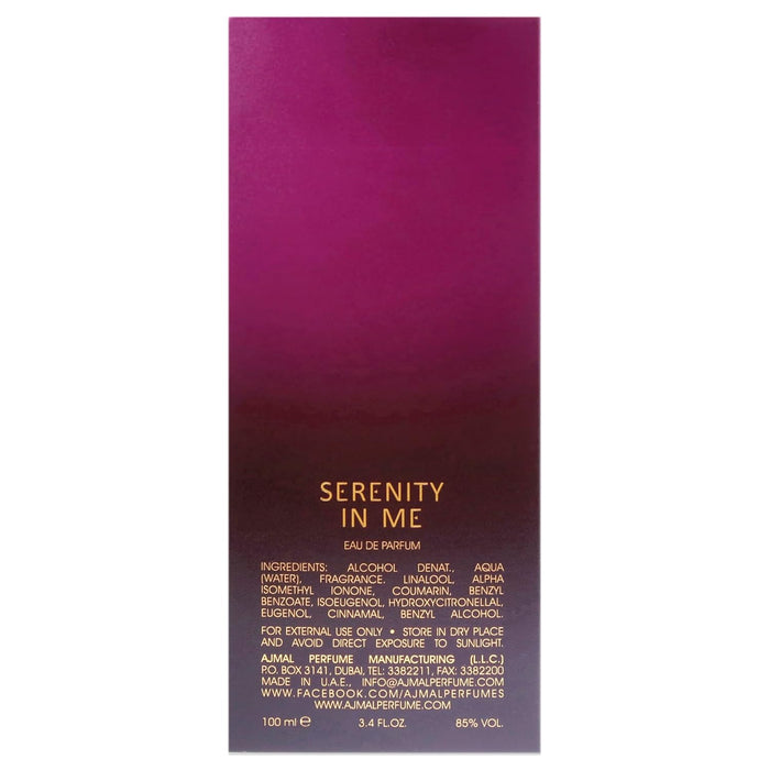 Serenity In Me de Ajmal para mujeres - Spray EDP de 3,4 oz