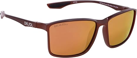 Solize Last Time Around - Metallic Orange to Brown by DelSol for Unisex - 1 Pc Sunglasses