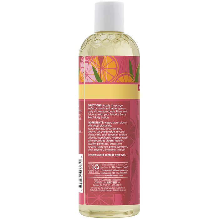 Gel de baño energizante con cítricos y jengibre de Burts Bees para mujeres - Gel de baño de 12 oz - Paquete de 3