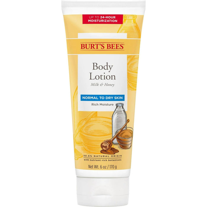 Loción corporal con leche y miel de Burts Bees para unisex - Loción corporal de 6 oz - Paquete de 6