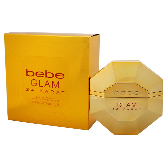 Bebe Glam 24 Karat de Bebe pour femme - Spray EDP 3,4 oz (testeur)