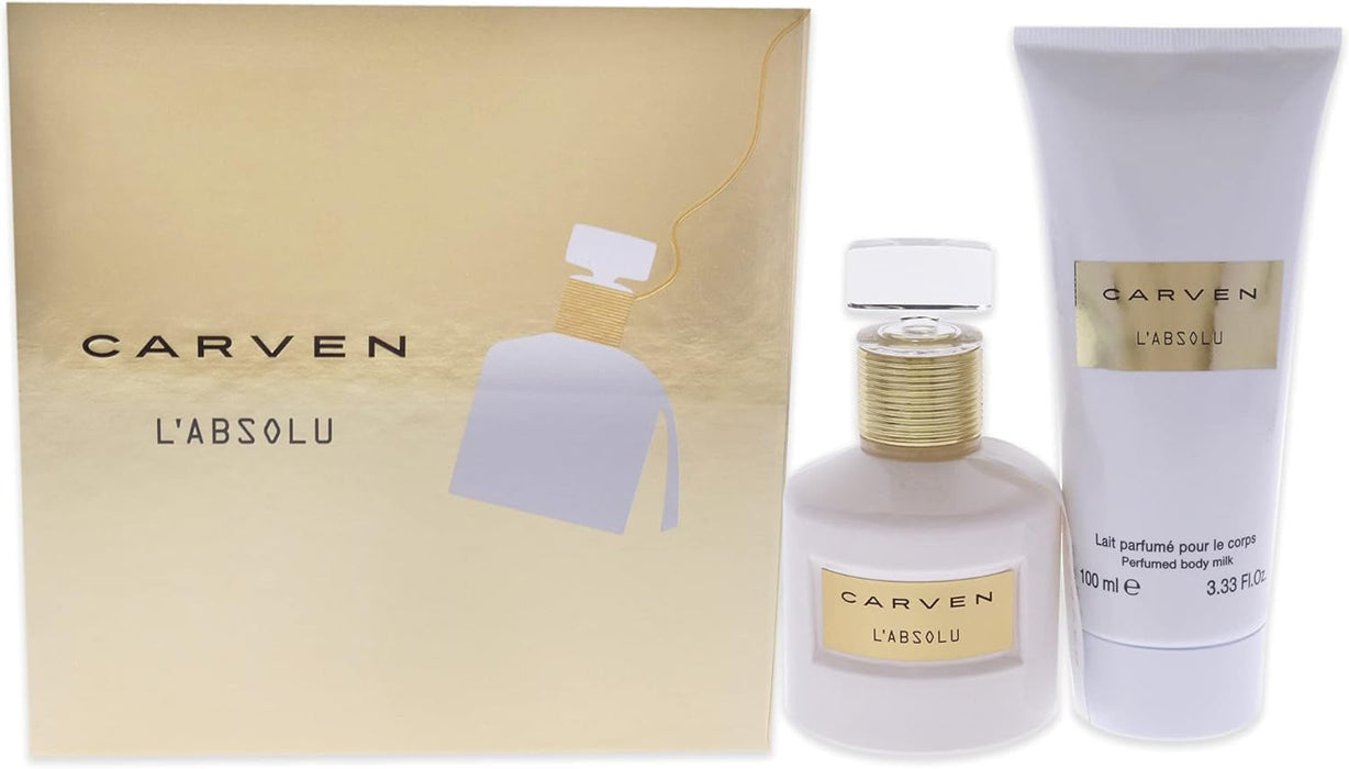 LAbsolu by Carven for Women - 2 Pc Gift Set 1.66oz EDP Spray, 3.33oz Perfume Body Milk