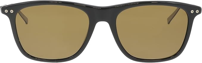 Mont Blanc MB600S 01M - Shiny Black-Roviex Brown Polarized by Mont Blanc for Men - 55-18-145 mm Sunglasses