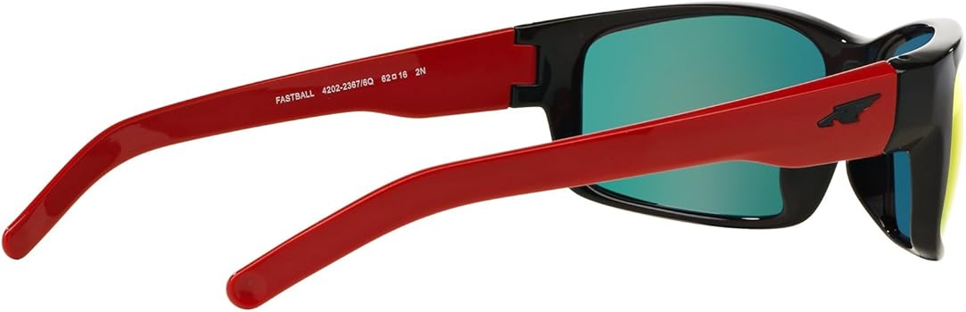 Arnette AN 4202 2367-6Q Fastball - Noir-Rouge par Arnette pour Homme - 62-16-135 mm Lunettes de soleil