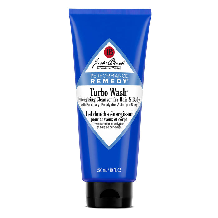 Limpiador energizante Turbo Wash para cabello y cuerpo de Jack Black para hombres - Gel de baño de 10 oz