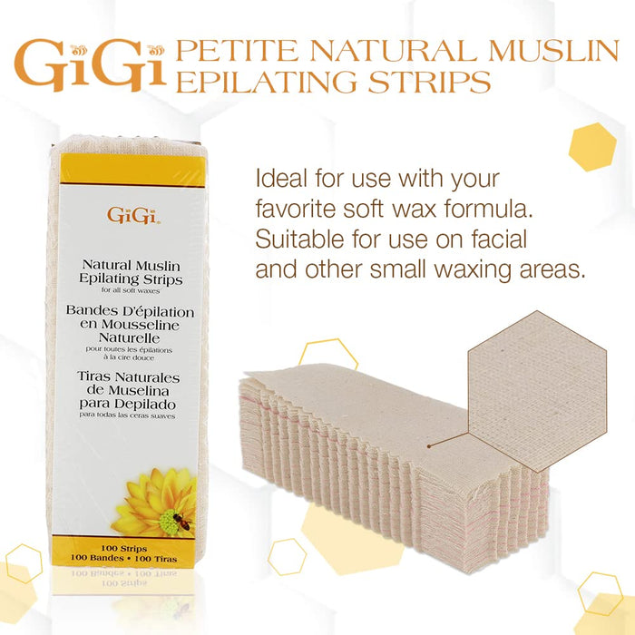 Gigi Petites bandes de mousseline naturelle-100Pk 