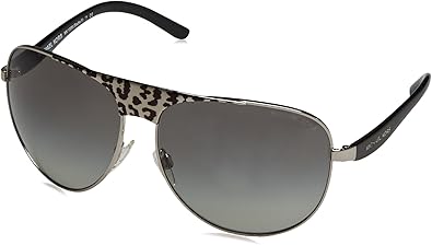 Michael Kors MK 1006 10586G Sadie II - Gunmetal Black Leopard Black-Silver by Michael Kors for Women - 62-14-125 mm Sunglasses