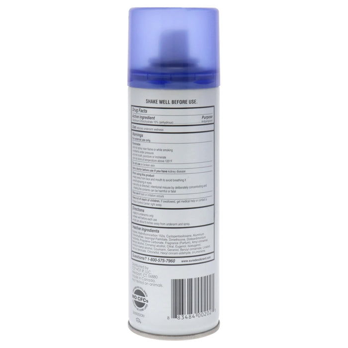 Desodorante y antitranspirante con aroma regular en aerosol de Sure para unisex - Desodorante en spray de 6 oz - Paquete de 6