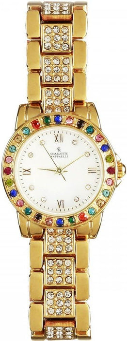 CRM001 Gold/Multicolor Stainless Steel Bracelet Watch by Charlotte Raffaelli for Women - 1 Pc Watch