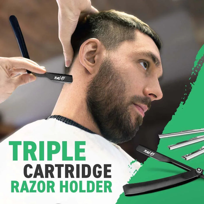 Tomb45 Triple Cartridge Razor Holder - Black 0.6lb
