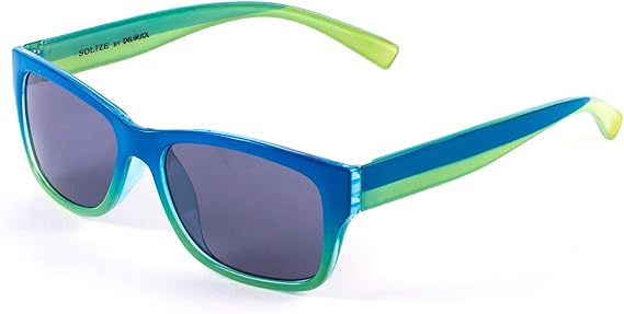 Kids Solize Hello Summer - Bleu et jaune à vert par DelSol pour enfants - 1 lunettes de soleil