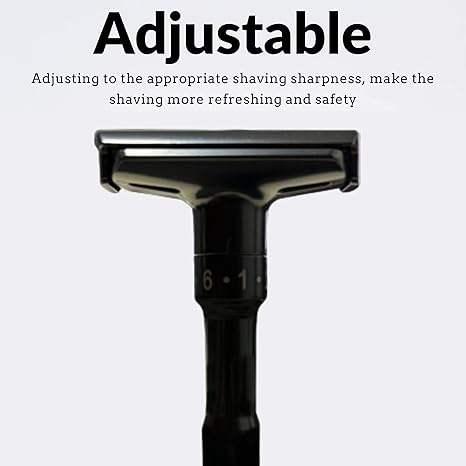 THE SHAVE FACTORY Maquinilla de afeitar de seguridad de doble filo Premium - Negro