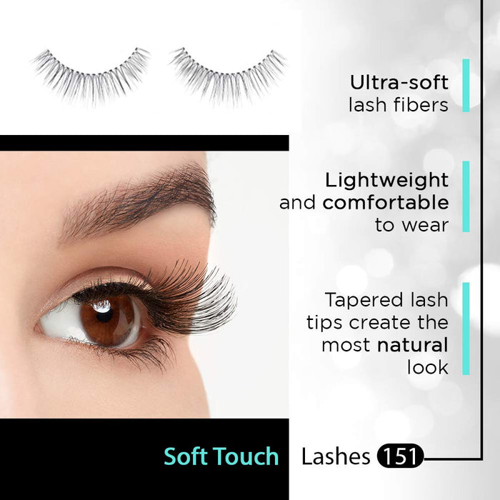 Ardell Professional Soft Touch Lashes W/Tapered Tips Blk 151