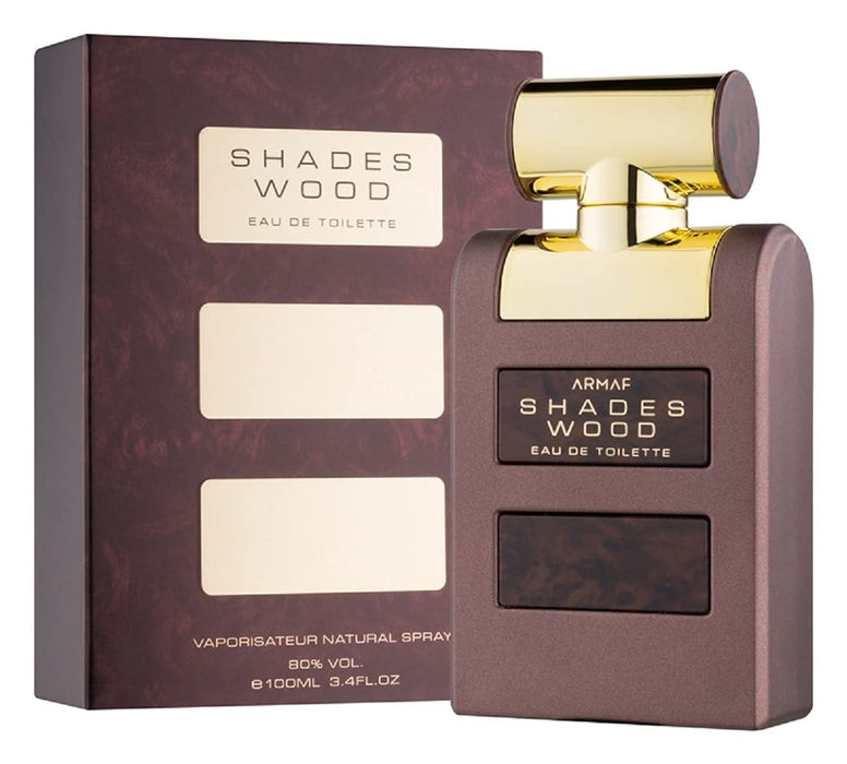 Shades Wood de Armaf para hombres - Spray EDP de 3.4 oz