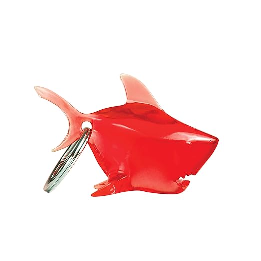 Color-Changing Key Chain Shark - Red by DelSol for Women - 1 Pc Keychain