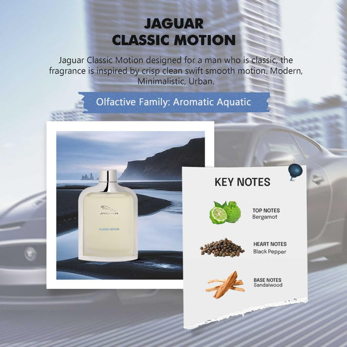 Jaguar Classic Motion by Jaguar for Men - 3.4 oz EDT Spray