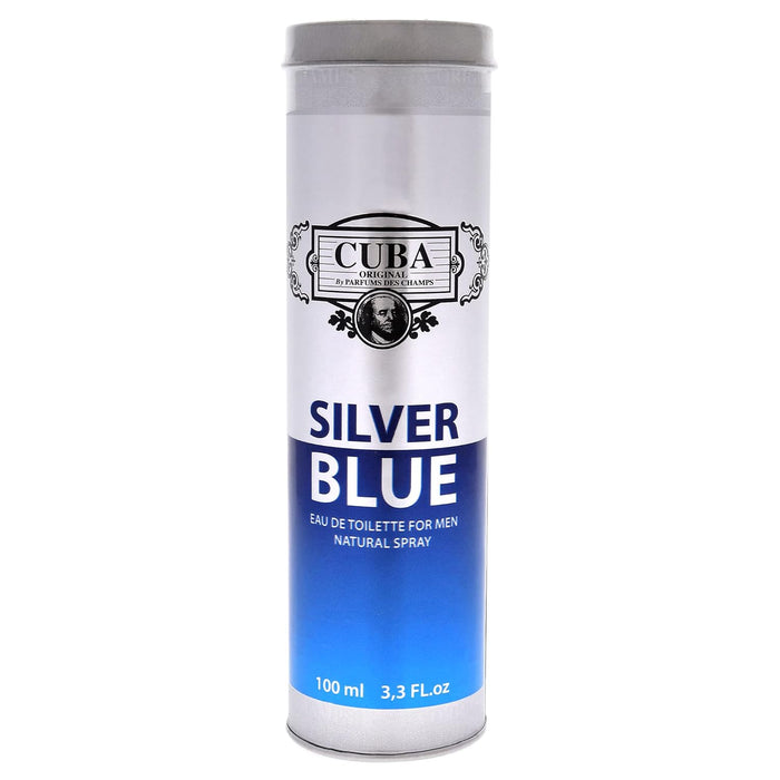 Cuba Silver Blue de Cuba pour homme - Spray EDT de 3,3 oz