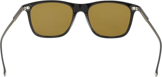 Mont Blanc MB600S 01M - Shiny Black-Roviex Brown Polarized by Mont Blanc for Men - 55-18-145 mm Sunglasses