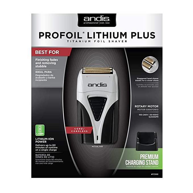 Andis Professional T-Outliner® T-Blade con cable #04710 y afeitadora inalámbrica de lámina de titanio TS-2 #17200