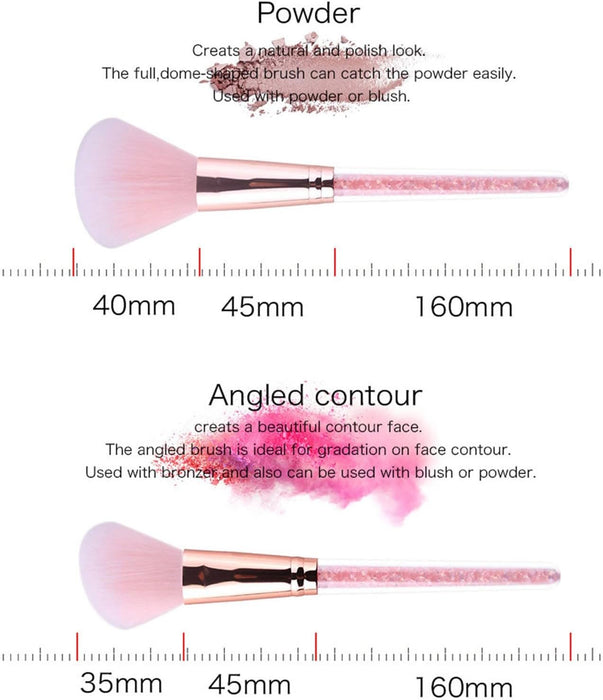 BEAUTY CREATIONS Liquid Peach Sparkle 7 Pc Brush Set