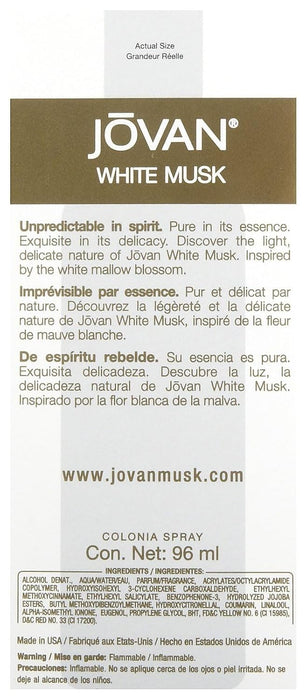 Jovan White Musk de Jovan para mujeres - Colonia en spray de 3,25 oz