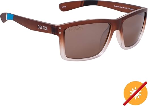 Solize Surfers Paradise - Marron à Ébène par DelSol pour Unisexe - 1 Lunettes de soleil