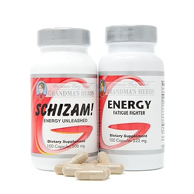 Schizam Energy Unleashed Capsules by Grandmas Herbs for Unisex - 100 Count Dietary Supplement