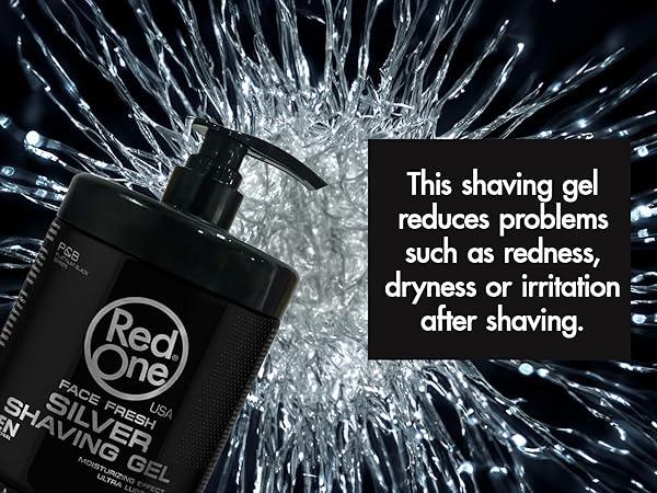 Red One Shaving Gel Silver 33.8 oz / 1000 ml Multipack