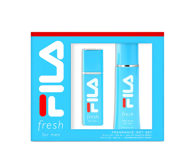 Fila Fresh by Fila for Men - 2 Pc Gift Set 3.4 oz EDT Spray, 8.4 oz Body Spray