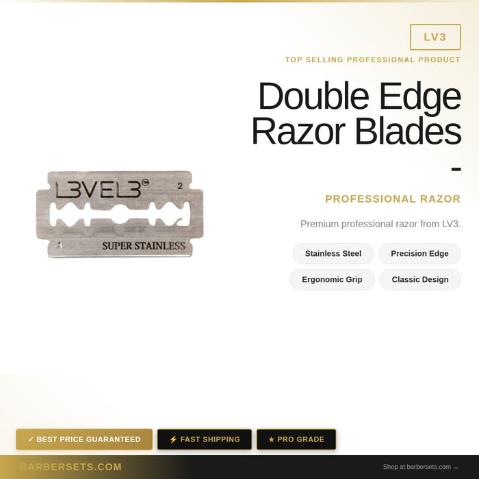 LV3 Double Edge Razor Blades - 100ct