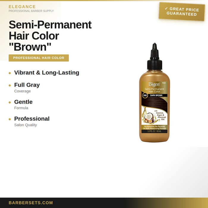 Elegance Semi-Permanent Hair Color "Brown" 120ml