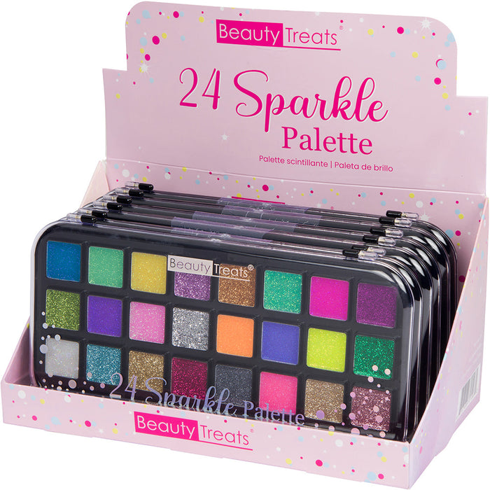 BEAUTY TREATS 24 Sparkle Palette (Cream Based Glitter) Display Set 12 Pieces