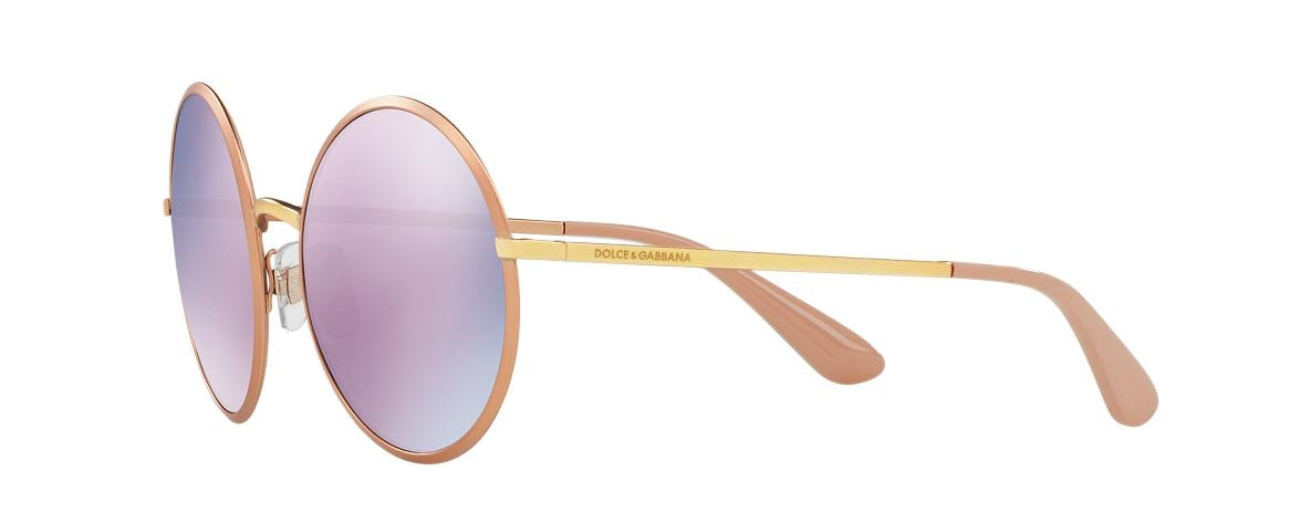 Dolce and Gabbana DG 2155 1294-5R - Matte Pink Gold-Dark Grey Pink by Dolce and Gabbana for Women - 56-20-140 mm Sunglasses